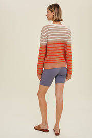 Falling For It Striped Sweater