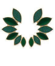 Wood & Acrylic Leaf Earrings