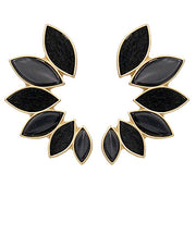 Wood & Acrylic Leaf Earrings