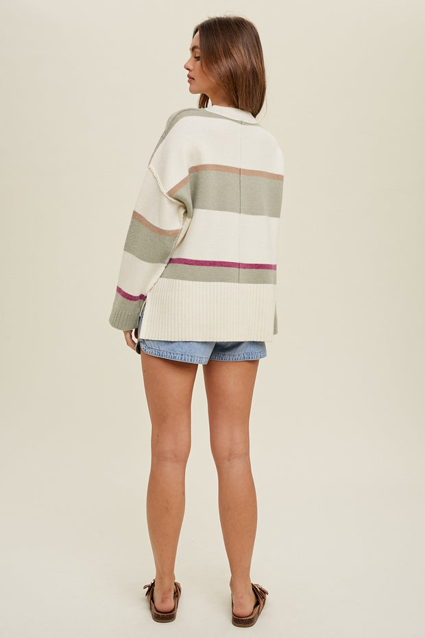 Come Together Striped Sweater