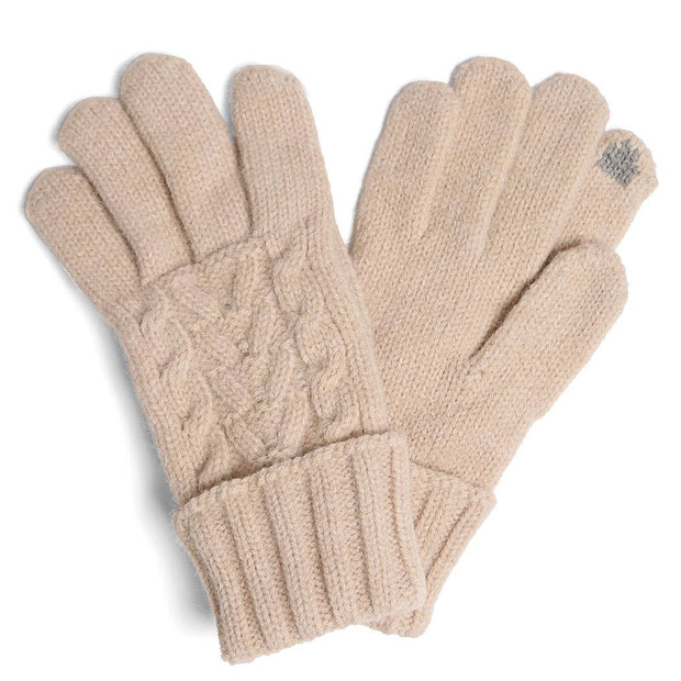 Cable Knitted Touch Gloves