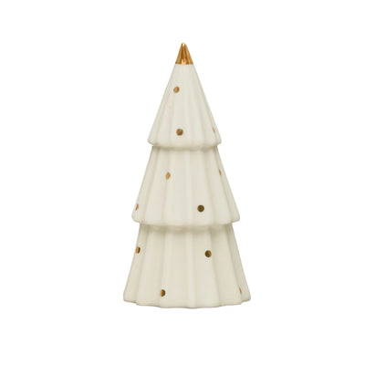 Stoneware Tree with Gold Dots