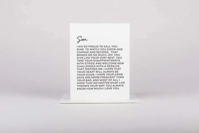 Letter to Son Greeting Card - Nigh Road 