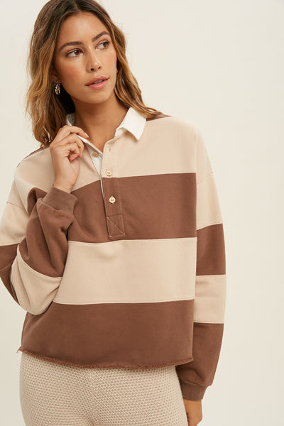 Rugby Striped Knit Top