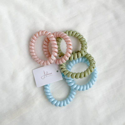 Gloss Coiled Hair Tie (Set of 6)