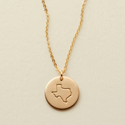 Made By Mary - New York State Disc Necklace- 1/2"