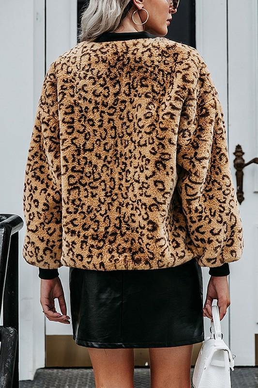Leopard Faux Fur Coat - Nigh Road 