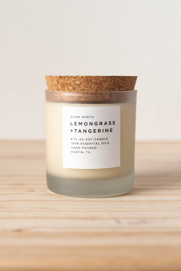 Slow North - Lemongrass + Tangerine Frosted Candle