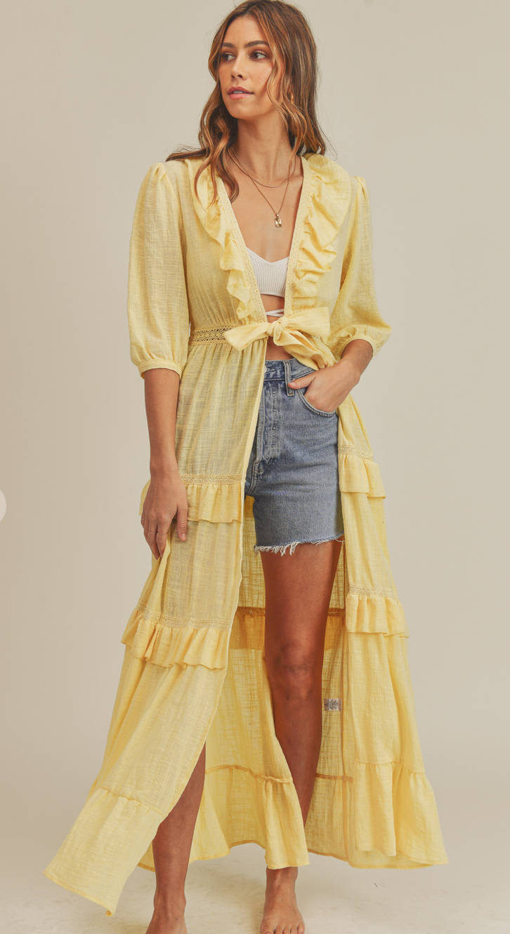 トップス ounce ruffle golgi cardigan Farm Rio Ruffle Knit Cardigan | Saks Fifth Avenue