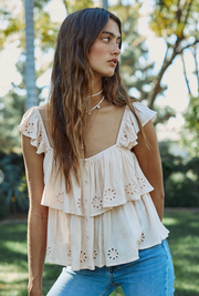 RUFFLED TIERED TOP