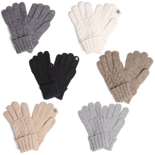 Cable Knitted Touch Gloves