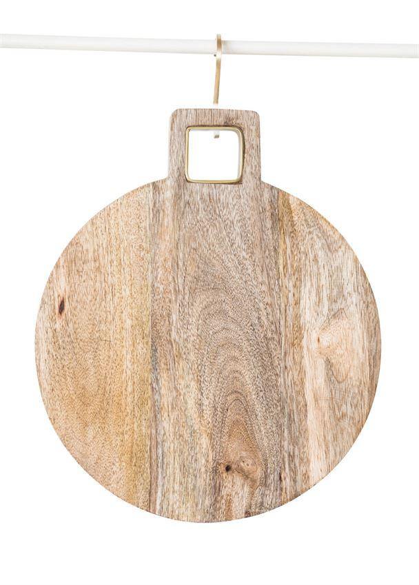 Mango Wood Cutting Board w/ Brass Trim - Nigh Road 