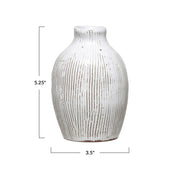 Terra-cotta Vase with Engraved Lines