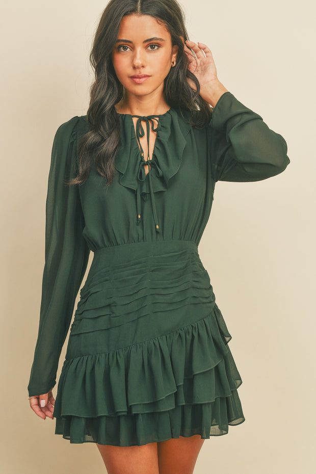 Pine Ruched Dress
