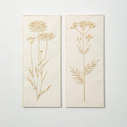 Gold-Brushed Botanical Panels